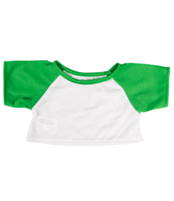 16" Baseball T-Shirt  w/Green Sleeves