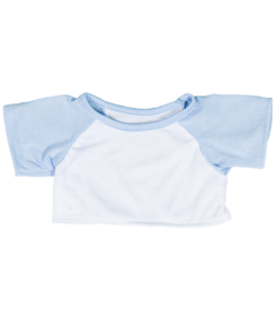 16" Baseball T-Shirt  w/Light Blue Sleeves