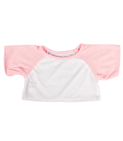 16" Baseball T-Shirt  w/Pink Sleeves