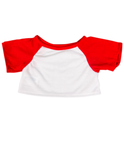 16" Baseball T-Shirt  w/Red Sleeves