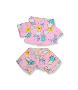 8" Pink Flannel Pajamas