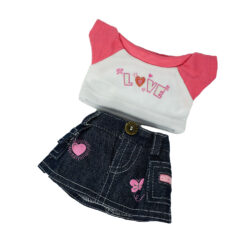 8″ Love T-Shirt & Jean Skirt