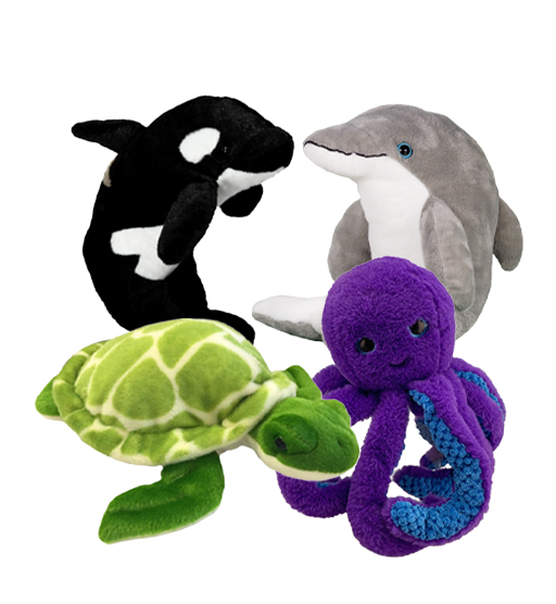 8" Sea Friends Four Pack <br>* Includes Stuffing *