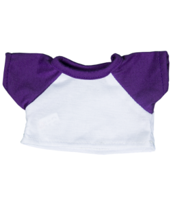 8" Baseball T-Shirt  w/Purple Sleeves