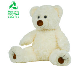 16" White Twisty Teddy Bear