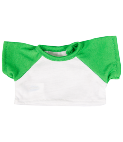 8" Baseball T-Shirt  w/Green Sleeves
