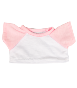 8" Baseball T-Shirt  w/Pink Sleeves