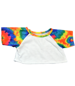 8" Baseball T-Shirt  w/Tye Dye Sleeves