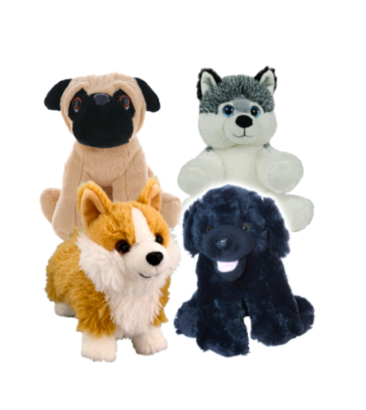 8" Puppy Four Pack <br>* Includes Stuffing *