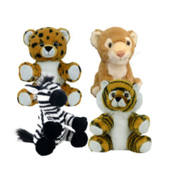 8" Africa Animals Four Pack <br>* Includes Stuffing *