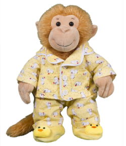 8" Yellow Chicken Pajama's w/Slippers