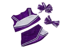16″ Purple & White Cheerleader