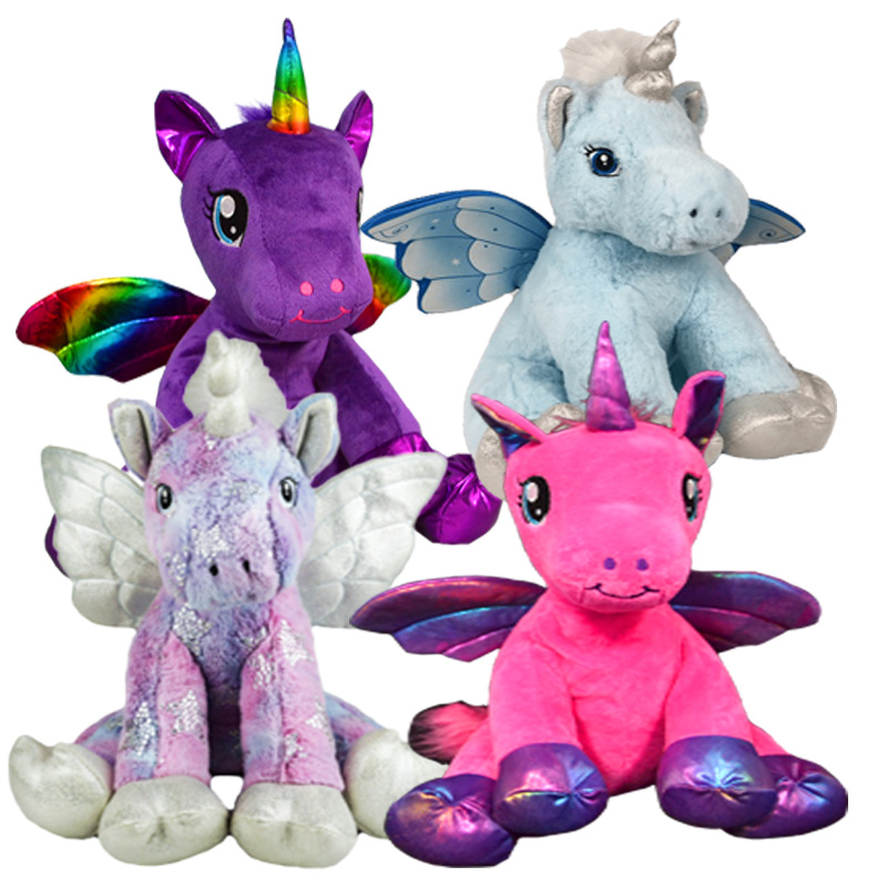 16" Winged Unicorns Four Pack * Includes Stuffing *