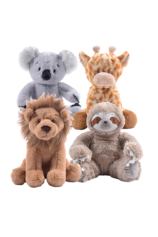 16″ ZooBeDo Africa Animals Four Pack<br>* Includes Stuffing *<br/>