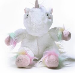 6" White Unicorn <br>Includes White T-Shirt<br>No Stuffing